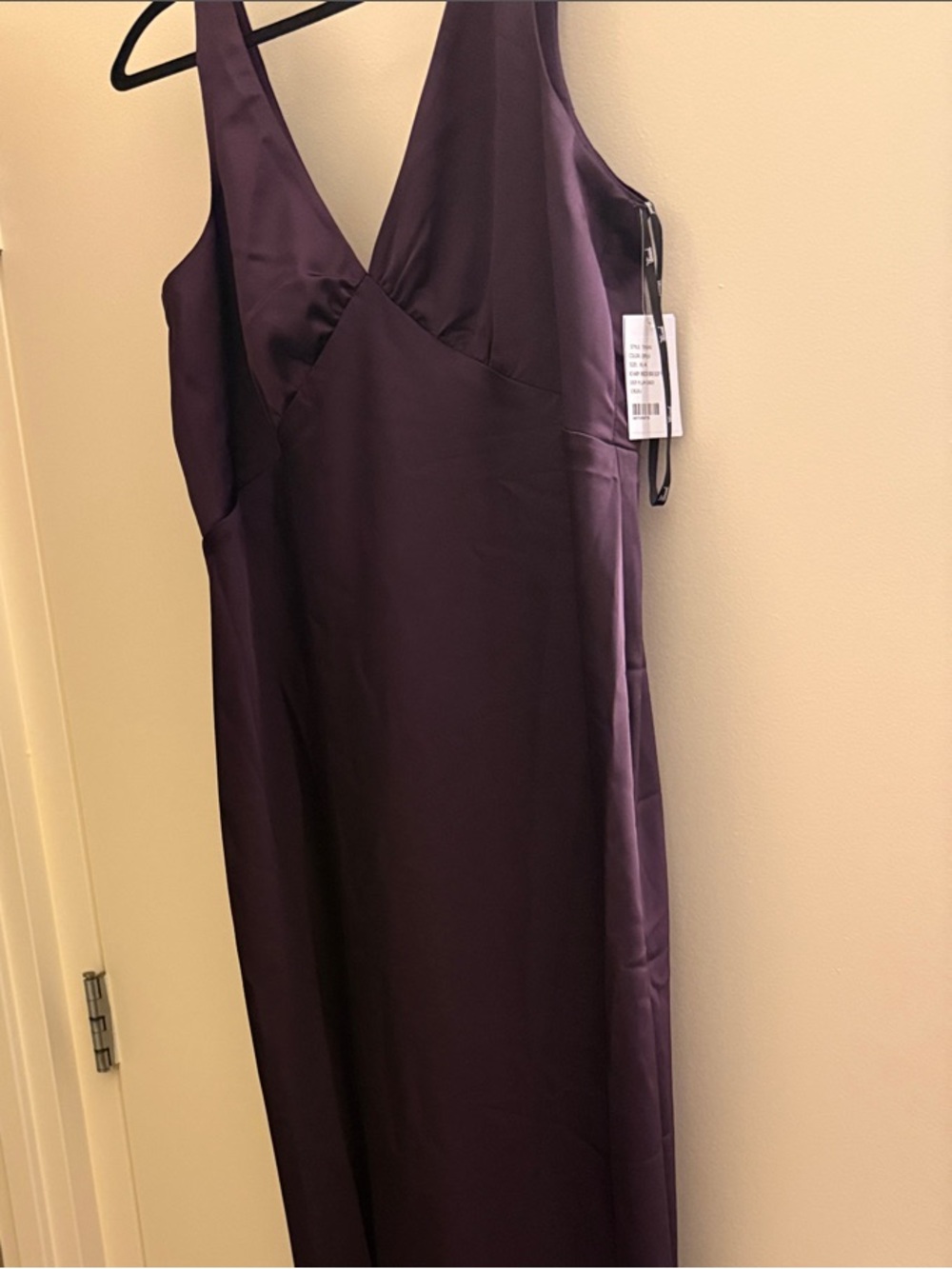 Dessy - V-Neck Purple Slip Dress